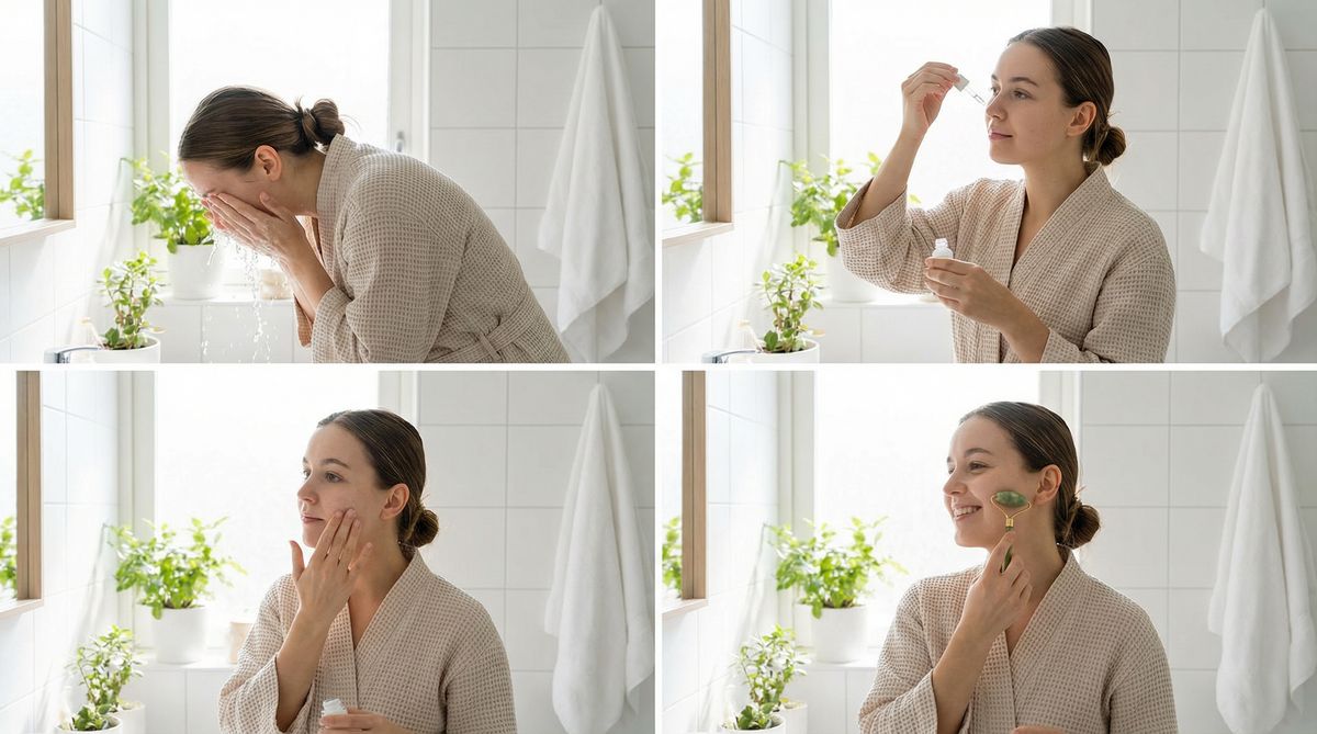 糖心Vlog美妆视频教程 - 早晨护肤步骤视频演示